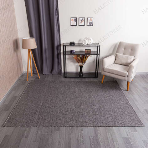 Kabartmalı Yumuşak Dokulu Gri Sisal Halı NP 6040 - 1