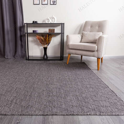 Kabartmalı Yumuşak Dokulu Gri Sisal Halı NP 6040 - 3