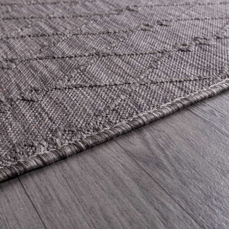 Kabartmalı Yumuşak Dokulu Gri Sisal Halı NP 6040 - 5