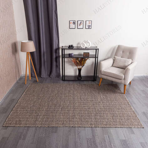 Kabartmalı Yumuşak Dokulu Kahve Sisal Halı NP 6041 - 1