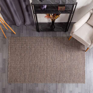 Kabartmalı Yumuşak Dokulu Kahve Sisal Halı NP 6041 (2)