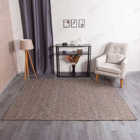 Kabartmalı Yumuşak Dokulu Kahve Sisal Halı NP 6047 - 1