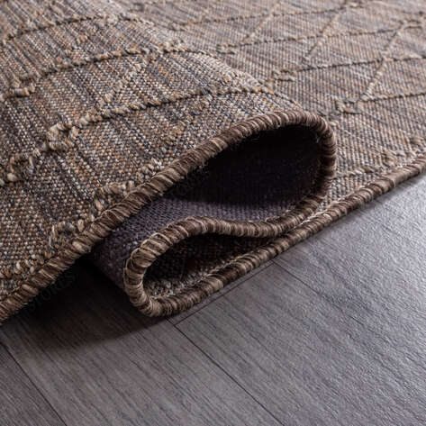 Kabartmalı Yumuşak Dokulu Kahve Sisal Halı NP 6047 - 4