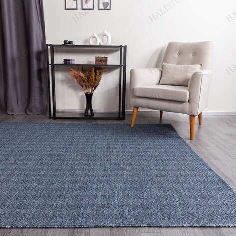 Kabartmalı Yumuşak Dokulu Mavi Sisal Halı NP 6044 - 3