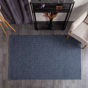 Kabartmalı Yumuşak Dokulu Mavi Sisal Halı NP 6044 (2)