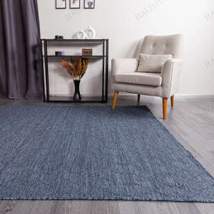 Kabartmalı Yumuşak Dokulu Mavi Sisal Halı NP 6049 (3)