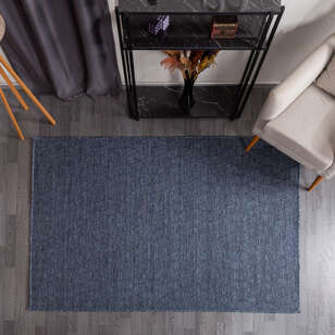 Kabartmalı Yumuşak Dokulu Mavi Sisal Halı NP 6049 (2)