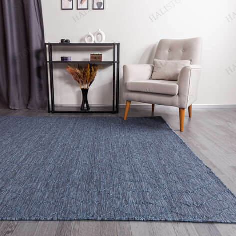 Kabartmalı Yumuşak Dokulu Mavi Sisal Halı NP 6049 - 3
