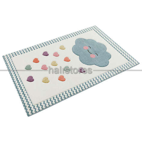Kalpli Bulut Desenli Çocuk ve Bebek Halısı - 3