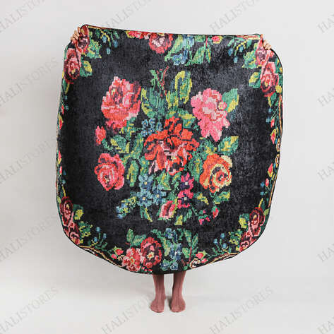 Karabağ Kilim Baskılı Yuvarlak Halı Surre SUR403 - 3