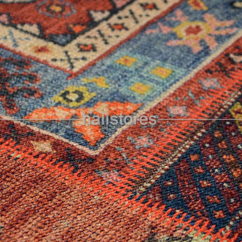 Kilim Baskılı Kırmızı Yolluk Halı Rondo - 5