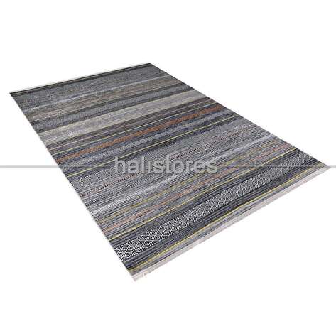 Kilim Desenli Gri Baskılı Yolluk Halı Zen - 2