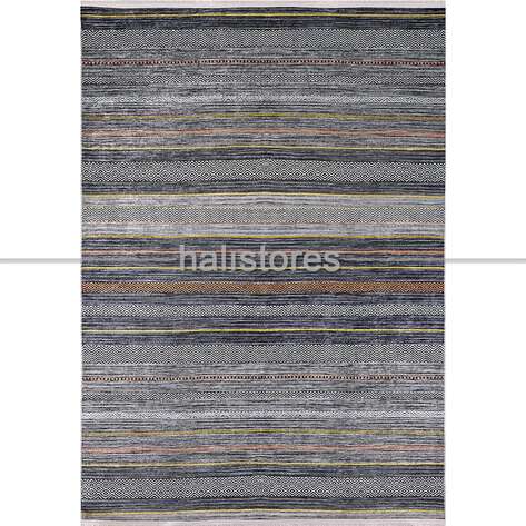 Kilim Desenli Gri Baskılı Yolluk Halı Zen - 1