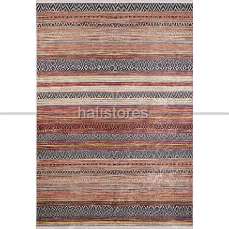 Kilim Desenli Kahve Baskılı Halı Zen - 1