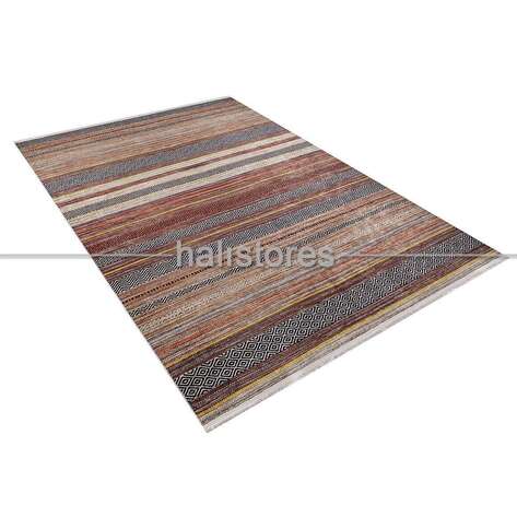 Kilim Desenli Kahve Baskılı Yolluk Halı Zen - 2