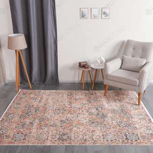 Kilim Desenli Kiremit Renkli Halı Zen 1907 (1)