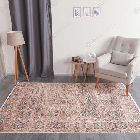 Kilim Desenli Kiremit Renkli Halı Zen 1907 - 1