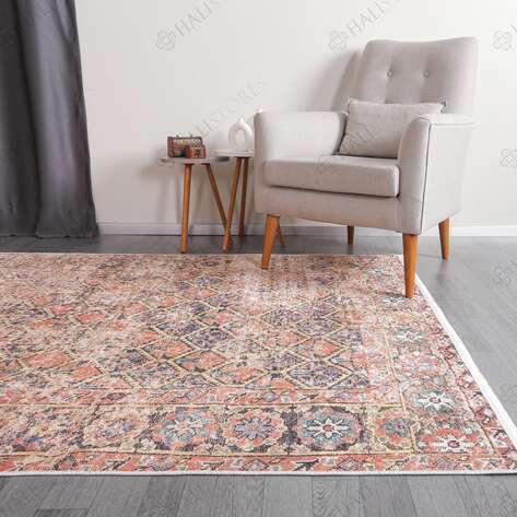 Kilim Desenli Kiremit Renkli Halı Zen 1907 - 3