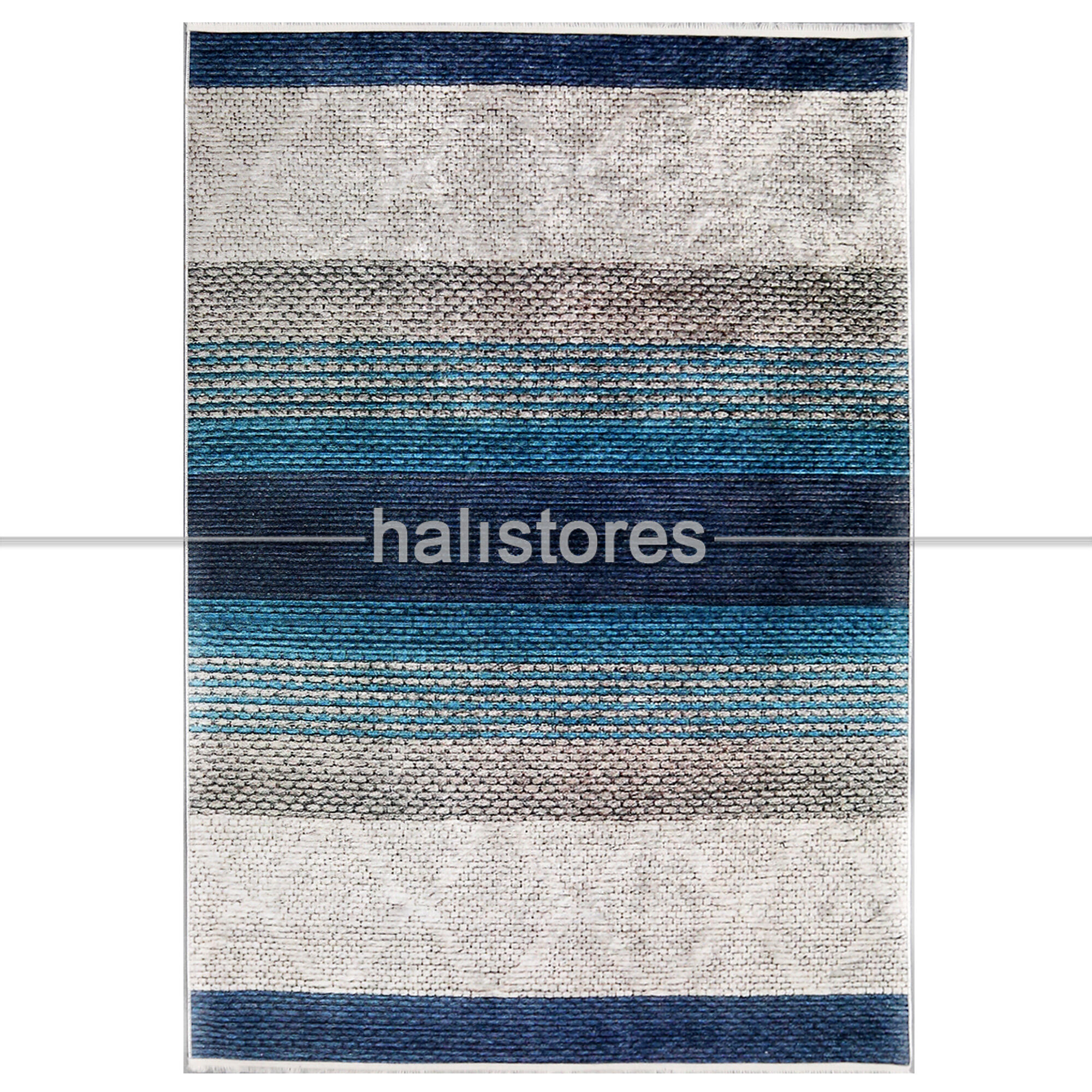 Kilim Desenli Mavi Yolluk Halı Zen