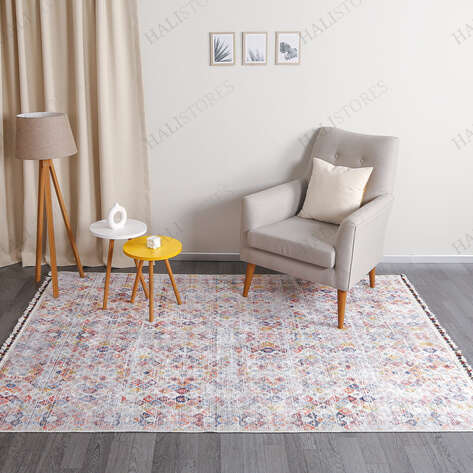 Kilim Desenli Renkli Baskılı Halı Milas 5002 - 1