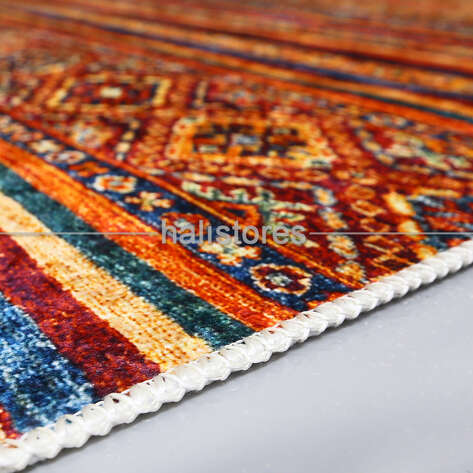 Kilim Desenli Renkli Halı Milas 5093 - 4