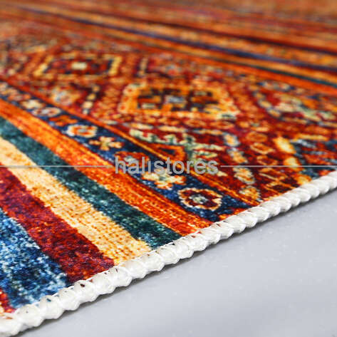 Kilim Desenli Renkli Yolluk Halı Milas 5093 - 4