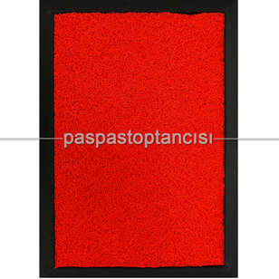 Kırmızı Kıvırcık Paspaslı Kauçuk Hijyen Paspas