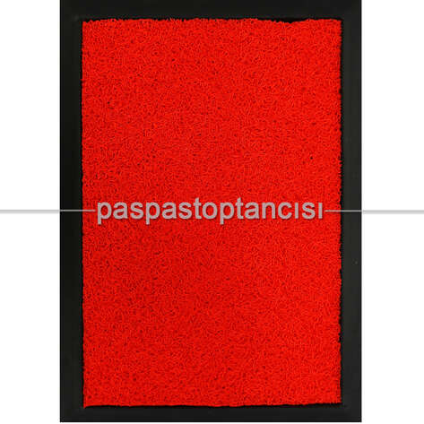 Kırmızı Kıvırcık Paspaslı Kauçuk Hijyen Paspas - 1