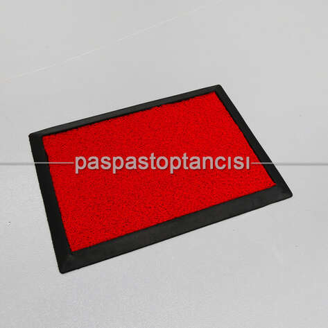 Kırmızı Kıvırcık Paspaslı Kauçuk Hijyen Paspas - 2