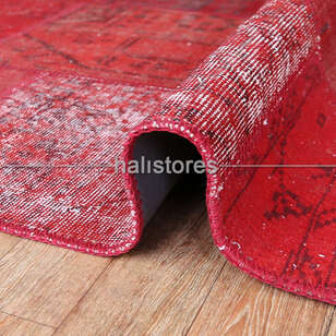 Kırmızı Patchwork El Halısı (3)