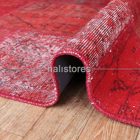 Kırmızı Patchwork El Halısı - 3