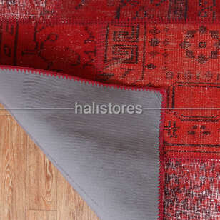 Kırmızı Patchwork El Halısı (6)