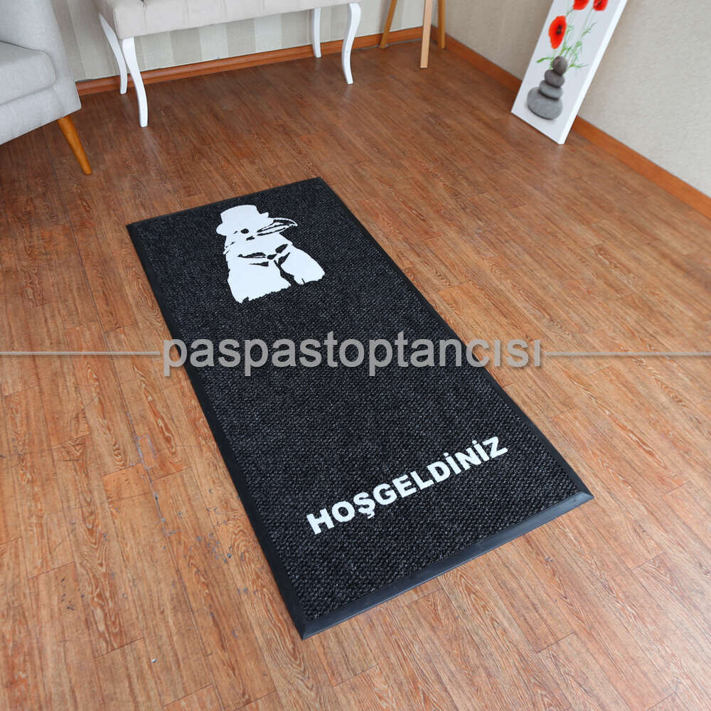Kişiye Özel Logolu Siyah Paspaslar