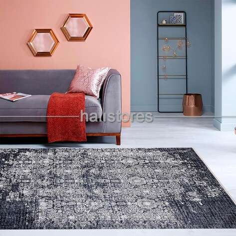 Klasik Desenli Antrasit Yolluk Halı Zen - 2