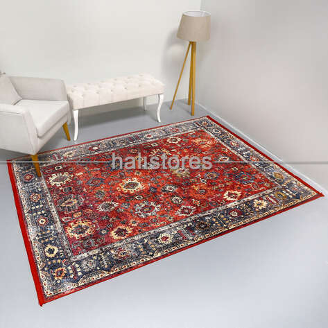 Klasik Desenli Bordo Halı Zen 898 - 1