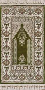 Klasik Desenli Halı Seccade Nakkaş 16844 Yeşil
