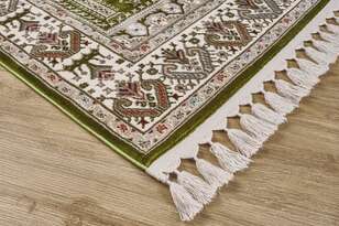 Klasik Desenli Halı Seccade Nakkaş 16844 Yeşil (1)