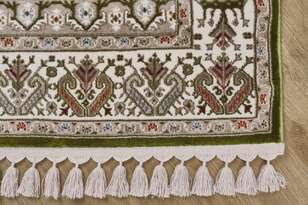 Klasik Desenli Halı Seccade Nakkaş 16844 Yeşil (4)