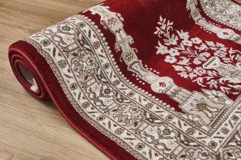 Klasik Desenli Halı Seccade Nakkaş 16845 Bordo - 2