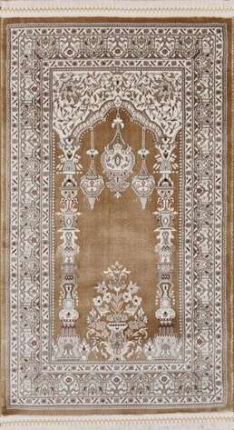 Klasik Desenli Halı Seccade Nakkaş 16845 Sarı - 1