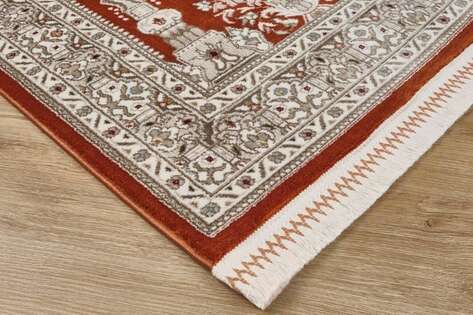 Klasik Desenli Halı Seccade Nakkaş 16845 Turuncu - 3