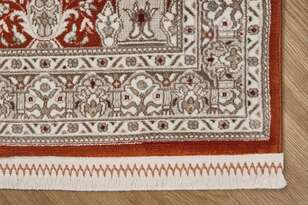 Klasik Desenli Halı Seccade Nakkaş 16845 Turuncu (4)