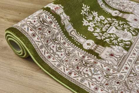 Klasik Desenli Halı Seccade Nakkaş 16845 Yeşil - 2