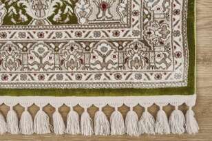 Klasik Desenli Halı Seccade Nakkaş 16845 Yeşil (4)