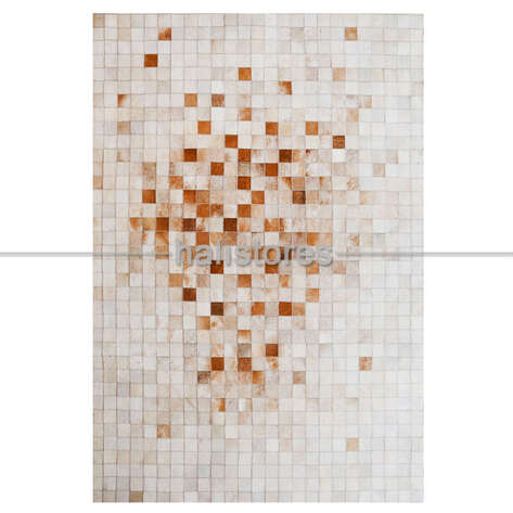 Krem Deri Patchwork Halı - 3