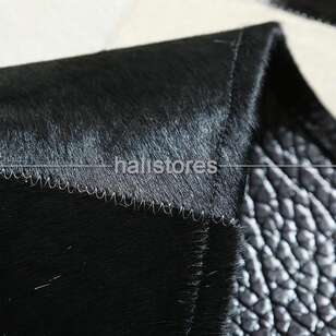 Krem-Siyah Geçişli Deri Patchwork Halı (2)