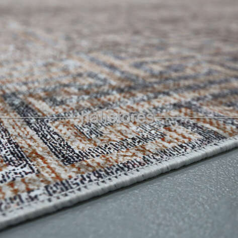 Labirent Desenli Kahve-Siyah Yolluk Halı Zen - 4