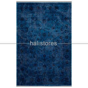 Lacivert Klasik Eskitme Halı 11-054 (1)