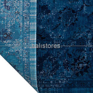 Lacivert Klasik Eskitme Halı 11-054 (4)