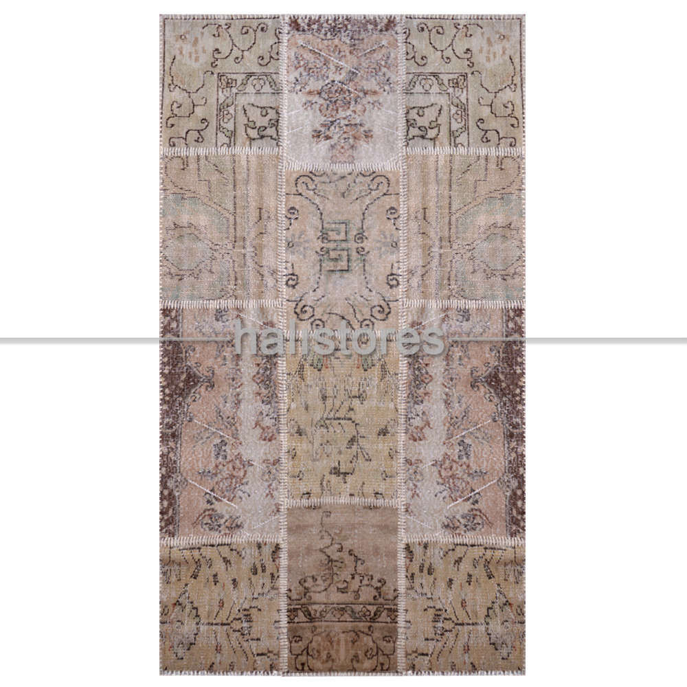 Liviadora Antik Patchwork Halı Bej